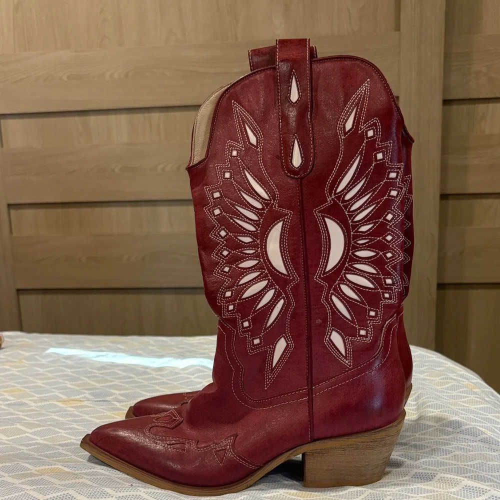 Red Western Cowboy Boots - Picture 5 of 5
